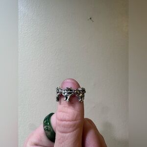 Whimsical Silver Cupid Ring